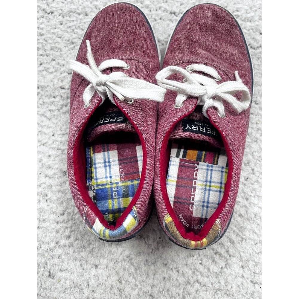 Sperry Sneaker Boys 2.5 Red Top Slider Low-Top Casual - Picture 5 of 8